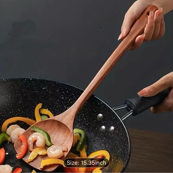 1 Piece Sandalwood Spatula Non-Stick Cooking Turner Good Grade Heat Resistant - Picture 8 of 8